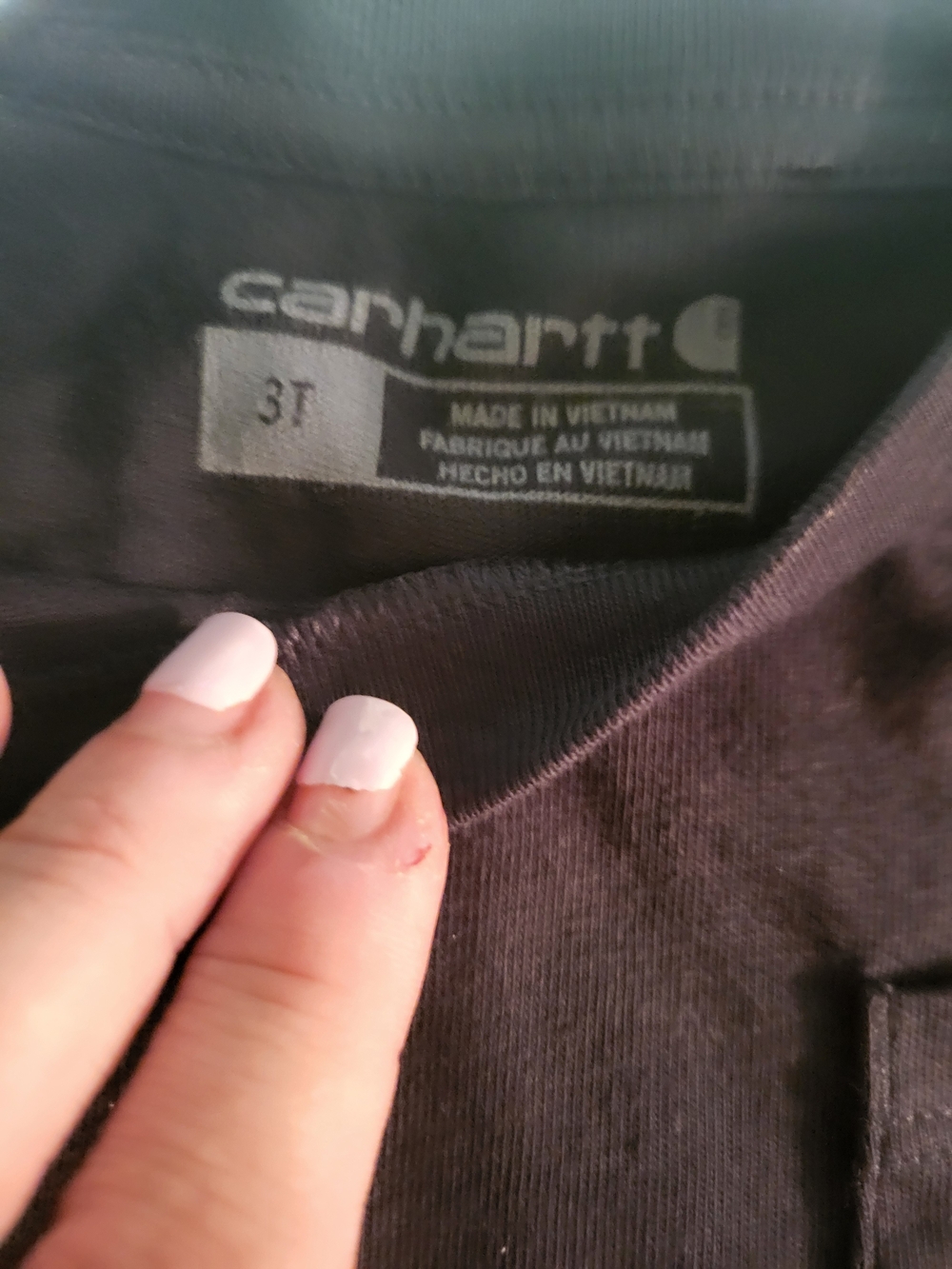 Carhartt Kids' Pocket T-Shirt - Black & Pink - Picture 4 of 5